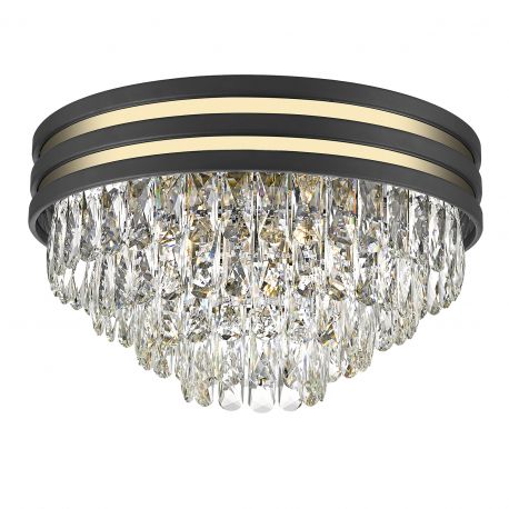 Lustre aplicate - Lustra aplicata, Plafoniera design modern NAICA auriu/ negru