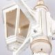 Stalpi - Stalp de iluminat exterior stil clasic IP43 Puchberg H-255cm white/gold