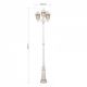 Stalpi - Stalp de iluminat exterior stil clasic IP43 Puchberg H-255cm white/gold