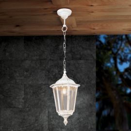 Pendule - Pendul de iluminat exterior stil clasic IP43 Puchberg white/gold