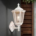 Aplica de iluminat exterior stil clasic IP43 Puchberg up white/gold