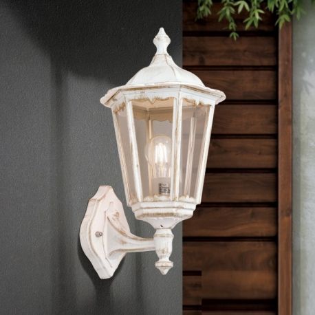 Aplice - Aplica de iluminat exterior stil clasic IP43 Puchberg up white/gold