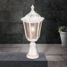 Mini Stalp de iluminat exterior stil clasic IP43 Puchberg H-53cm white/gold