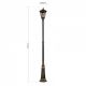 Stalpi - Stalp de iluminat exterior stil clasic IP43 Puchberg H-249cm black/gold