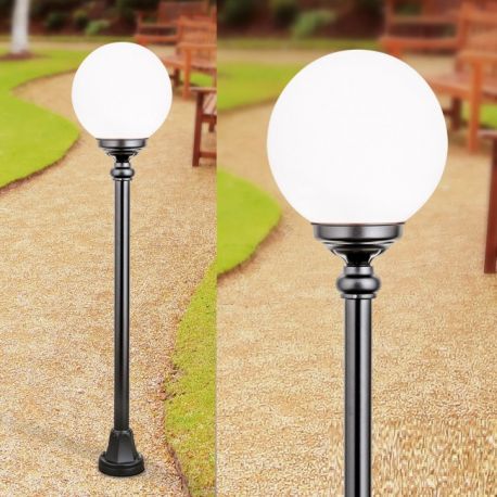 Stalpi - Stalp de iluminat exterior stil clasic IP43 Reika H-110cm negru