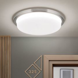 Plafoniere - Plafoniera LED moderna LEROX 30cm crom satin