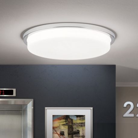 Plafoniere - Plafoniera LED moderna LEROX 40cm crom