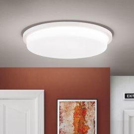 Plafoniere - Plafoniera LED moderna LEROX 40cm alba