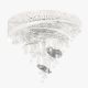 Plafoniere - Lustra LED aplicata moderna design LUX, diametru 100cm, GLORY 01-CH