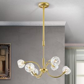 Pendule, Lustre suspendate - Lustra reglabila design modern de lux Maderno 6L aurie