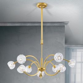 Pendule, Lustre suspendate - Lustra reglabila design modern de lux Maderno 9L aurie