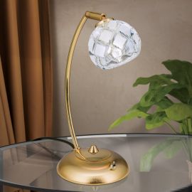 Aplice, corpuri de iluminat pentru pereti - Lampa de masa design modern de lux Maderno aurie