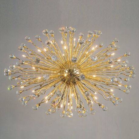 Lustre Cristal Swarovski - Lustra cristal Swarovski Spectra design modern de lux GALAXY 42L, 24K gold plated