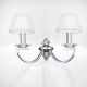 Aplice, corpuri de iluminat pentru pereti - Aplica de perete cristal Swarovski eleganta de lux Avala 2L nickel plated