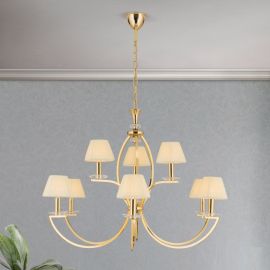 Candelabre, Lustre - Candelabru cristal Swarovski elegant de lux Avala 9L 24K gold plated