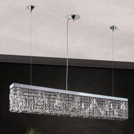 Lustre Cristal Asfour - Lustra suspendata cristal Asfour design modern de lux Ring 130cm chrome plated