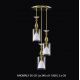 Candelabre, Lustre - Lustra cu 3 pendule moderna design LUX ANOMALY 05-CH, auriu