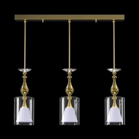 Candelabre, Lustre - Lustra cu 3 pendule moderna design LUX ANOMALY 06-CH, auriu