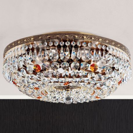 Lustre Cristal Scholer - Lustra aplicata cristal Schöler design de lux Sheraton 45cm, antique brass