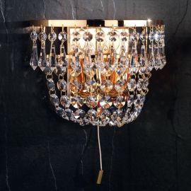 Lustre Cristal Scholer - Aplica de perete cristal Schöler design de lux Sheraton, 24K gold plated