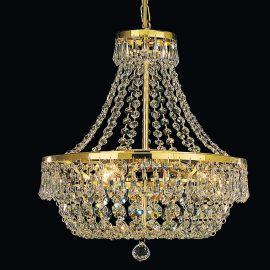 Lustre Cristal Scholer - Lustra suspendata cristal Schöler design de lux Sheraton 35cm, 24K gold plated