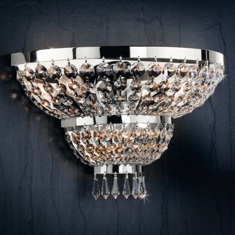 Lustre Cristal Scholer - Aplica de perete cristal Schöler design de lux Sheraton 3L, chrome