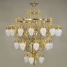 Candelabru XXL cu 28 brate, elegant design LUX Budapest, bronz