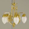 Candelabru cu 5 brate, elegant design LUX Budapest, bronz