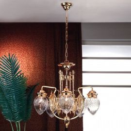 Candelabre, Lustre - Candelabru cu 5 brate, elegant design LUX Budapest, auriu