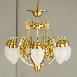 Candelabre, Lustre - Candelabru cu 7 brate, elegant design LUX Budapest, bronz