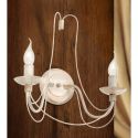 Aplica de perete design rustic cu 2 brate Vela, ivory