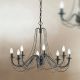 Candelabre, Lustre - Candelabru design rustic cu 8 brate Vela, antik