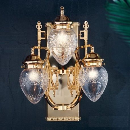 Aplice, corpuri de iluminat pentru pereti - Aplica eleganta design LUX Budapest, auriu