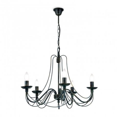 Candelabre, Lustre - Candelabru design rustic cu 5 brate Vela
