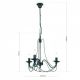 Candelabre, Lustre - Candelabru design rustic cu 3 brate Vela
