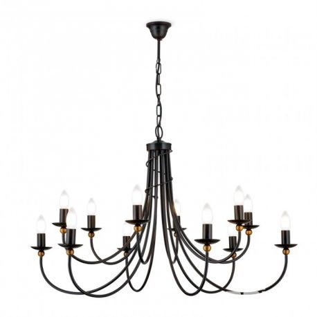 Candelabre, Lustre - Candelabru design rustic cu 12 brate Giovanni