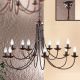 Candelabre, Lustre - Candelabru design rustic cu 12 brate Giovanni