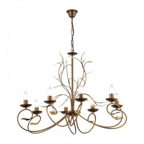 Candelabre, Lustre - Candelabru design rustic cu 8 brate Luca