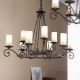 Candelabre, Lustre - Candelabru design rustic cu 9 brate Rusticka
