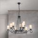 Candelabre, Lustre - Candelabru design rustic cu 9 brate Rusticka