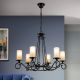 Candelabre, Lustre - Candelabru design rustic cu 6 brate Rusticka