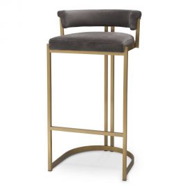 Scaune Bar - Scaun bar design LUX, Bar Stool Dante, gri