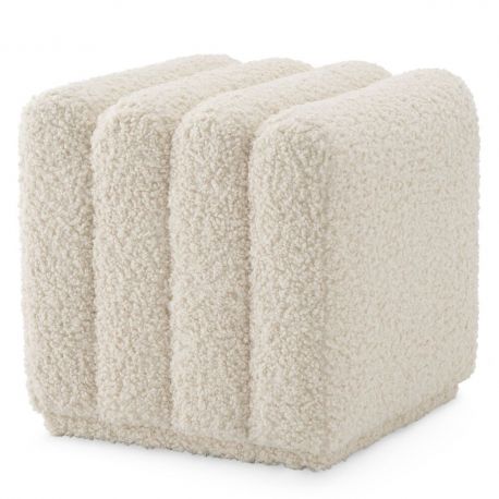Banchete-Tabureti - Taburete design LUX Bente, faux shearling