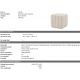 Banchete-Tabureti - Taburete design LUX Bente, faux shearling