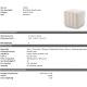 Banchete-Tabureti - Taburete design LUX Bente, boucle crem