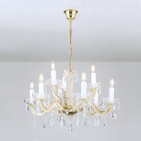 Iluminat interior - Candelabru stil clasic cu 9 brate Marie Claire auriu