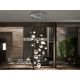 Corpuri de iluminat Lustre pentru casa scarii - LUSTRA XXL cu 27 pendule LED, H-500cm, DIMABILA prin BLUETOOTH Sphere