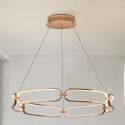 Lustra LED suspendata design ultra-modern, dimabila cu telecomanda, 80cm Colette auriu roze