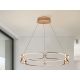 Pendule, Lustre suspendate - Lustra LED suspendata design ultra-modern, dimabila cu telecomanda, 80cm Colette auriu roze