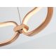 Pendule, Lustre suspendate - Lustra LED suspendata design ultra-modern, dimabila cu telecomanda, 80cm Colette auriu roze